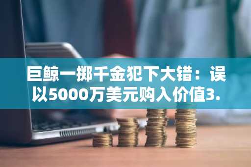 巨鲸一掷千金犯下大错：误以5000万美元购入价值3.6万美元山寨币