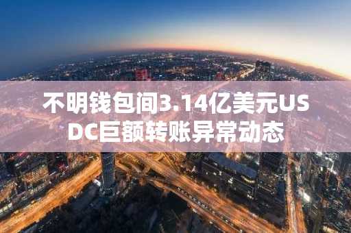 不明钱包间3.14亿美元USDC巨额转账异常动态