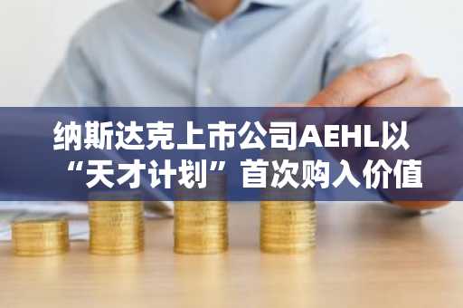纳斯达克上市公司AEHL以“天才计划”首次购入价值100万美元比特币
