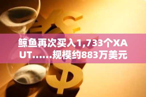 鲸鱼再次买入1,733个XAUT……规模约883万美元