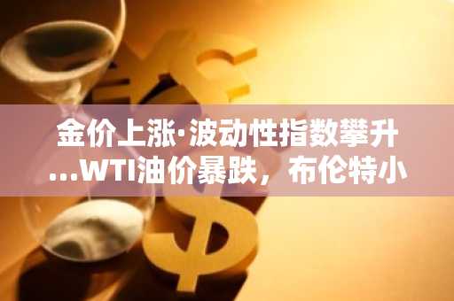 金价上涨·波动性指数攀升…WTI油价暴跌，布伦特小幅上扬