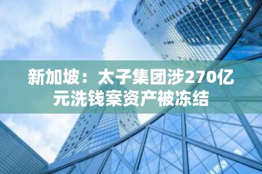 新加坡：太子集团涉270亿元洗钱案资产被冻结