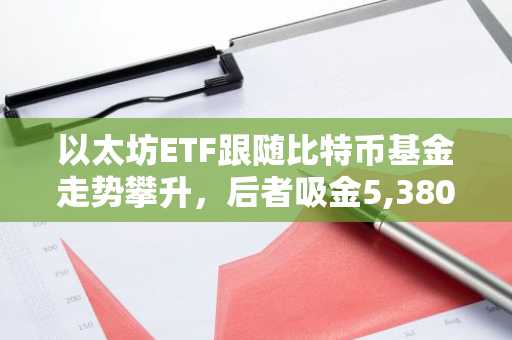 以太坊ETF跟随比特币基金走势攀升，后者吸金5,380万美元