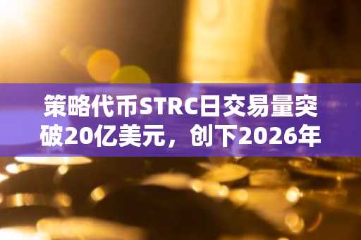 策略代币STRC日交易量突破20亿美元，创下2026年新高