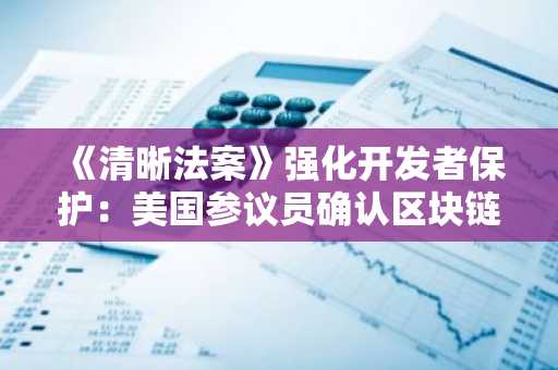《清晰法案》强化开发者保护：美国参议员确认区块链编程者法律明晰