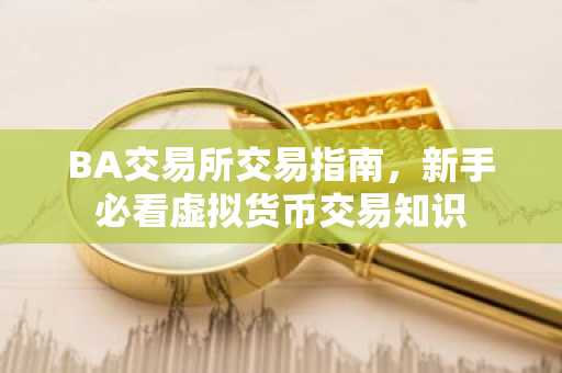BA交易所交易指南，新手必看虚拟货币交易知识