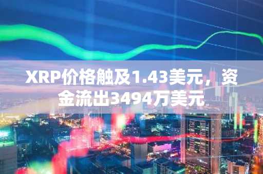 XRP价格触及1.43美元，资金流出3494万美元