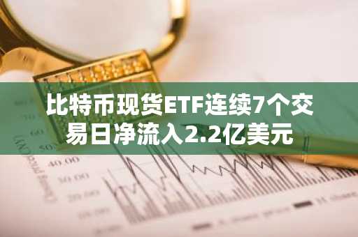比特币现货ETF连续7个交易日净流入2.2亿美元