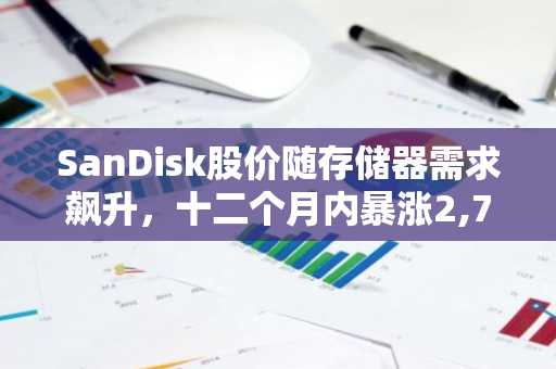 SanDisk股价随存储器需求飙升，十二个月内暴涨2,739%