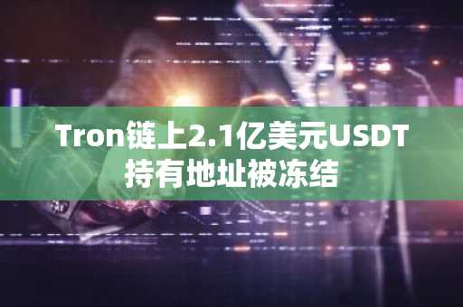 Tron链上2.1亿美元USDT持有地址被冻结