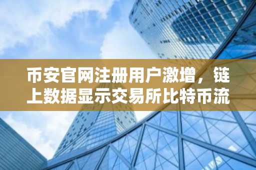 币安官网注册用户激增，链上数据显示交易所比特币流入量显著上升