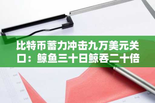 比特币蓄力冲击九万美元关口：鲸鱼三十日鲸吞二十倍日供应量