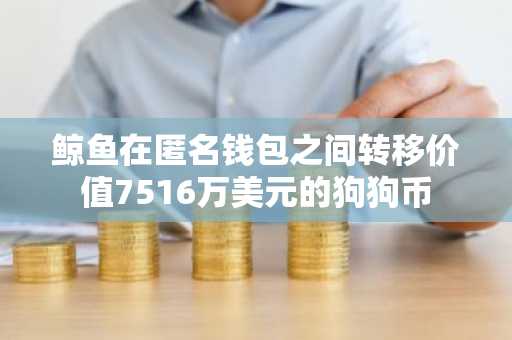 鲸鱼在匿名钱包之间转移价值7516万美元的狗狗币