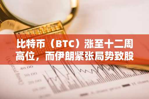 比特币（BTC）涨至十二周高位，而伊朗紧张局势致股指期货下挫