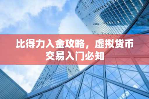 比得力入金攻略，虚拟货币交易入门必知