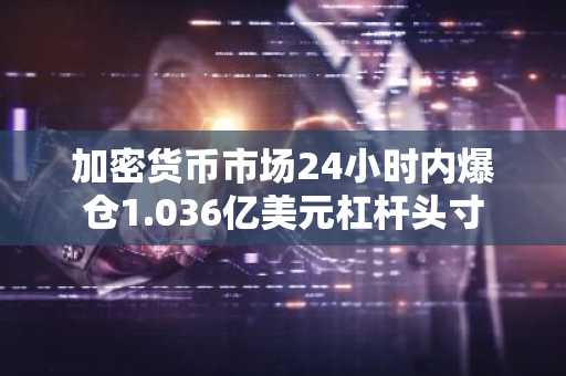 加密货币市场24小时内爆仓1.036亿美元杠杆头寸