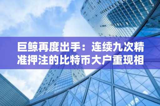 巨鲸再度出手：连续九次精准押注的比特币大户重现相同操作！最新动态揭秘……