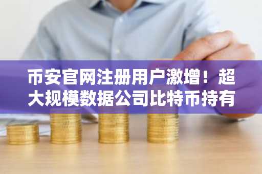 币安官网注册用户激增！超大规模数据公司比特币持有战略引爆市场