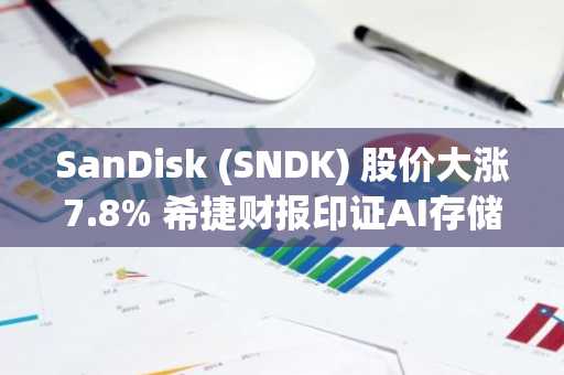 SanDisk (SNDK) 股价大涨7.8% 希捷财报印证AI存储市场强劲增长