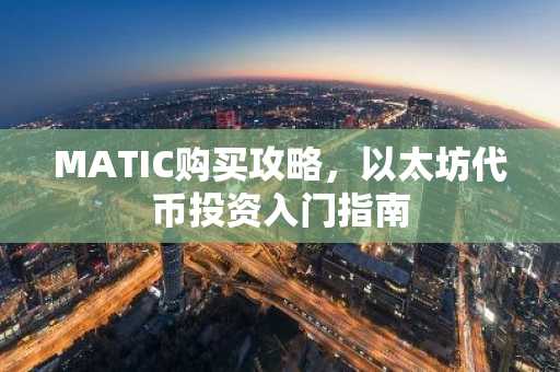 MATIC购买攻略，以太坊代币投资入门指南