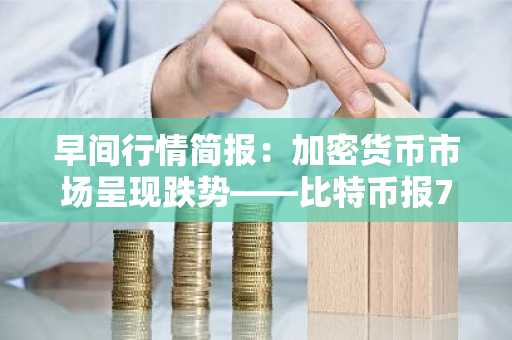 早间行情简报：加密货币市场呈现跌势——比特币报74,994美元，以太坊报2,297美元