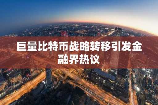 巨量比特币战略转移引发金融界热议