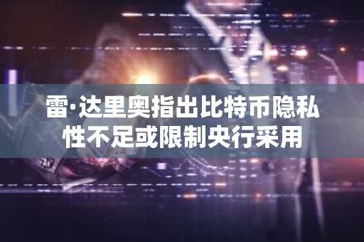 雷·达里奥指出比特币隐私性不足或限制央行采用