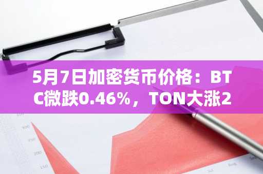 5月7日加密货币价格：BTC微跌0.46%，TON大涨28.86%