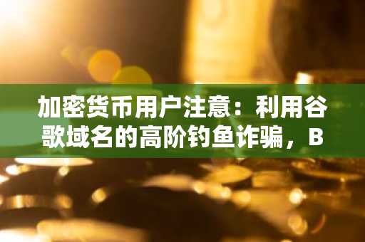 加密货币用户注意：利用谷歌域名的高阶钓鱼诈骗，BTC开发者发出警告