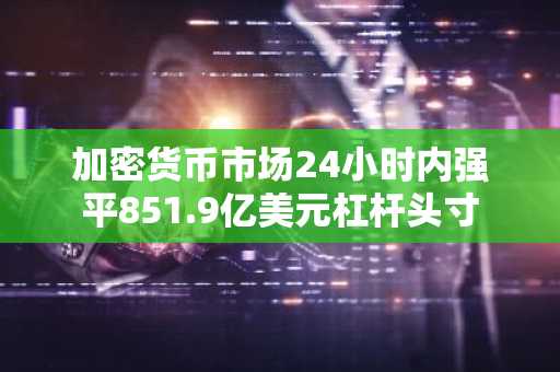 加密货币市场24小时内强平851.9亿美元杠杆头寸