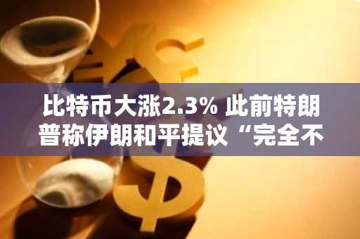 比特币大涨2.3% 此前特朗普称伊朗和平提议“完全不可接受”