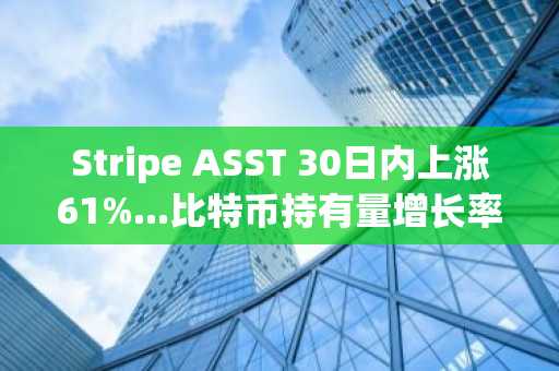 Stripe ASST 30日内上涨61%...比特币持有量增长率达9.17%