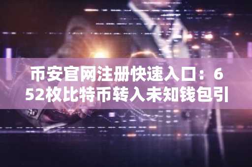 币安官网注册快速入口：652枚比特币转入未知钱包引发市场关注